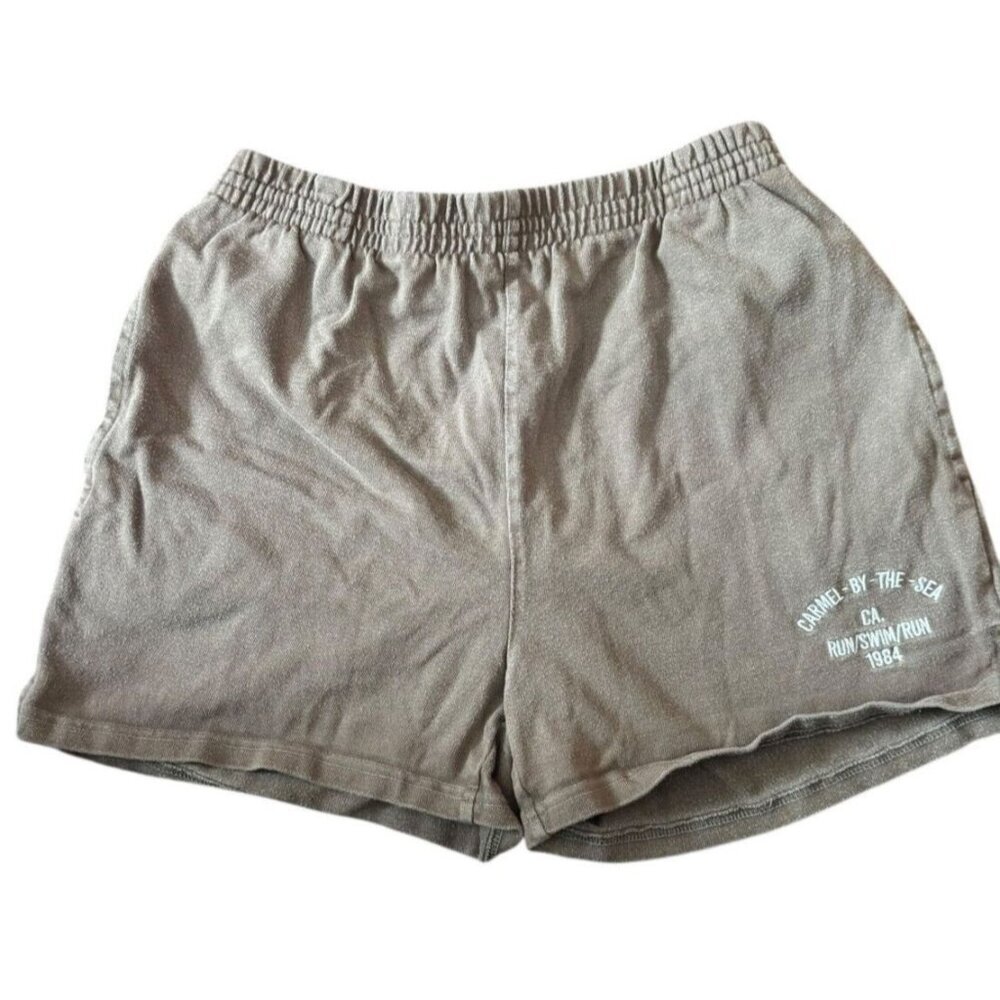 J. Galt brown Carmel-By-the-sea cotton sweat‎ shorts pull on elastic waist small